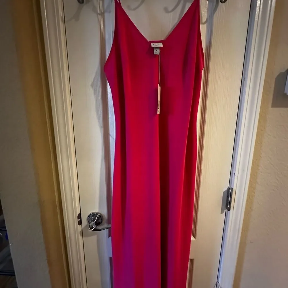 A New Day Spaghetti strap Pink Fuschia Maxi Dress Size M, NWT - Picture 1 of 4